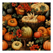 Poster Citrouille et plus encore, automne, (Devant)