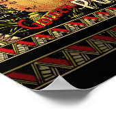 Poster Citrouille Étiquette Antique marque de papillon (Coin)