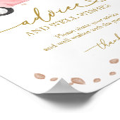 Poster Citrouille Fall Girl Baby shower Conseils & Voeux  (Coin)