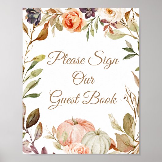 Poster Citrouille Fall In Love S'il vous plaît signer not (Devant)