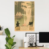 Poster Citrouille fantôme Chat noir Elfes (Bureau à domicile)