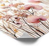 Poster citrouille fleur sauvage baby shower (Coin)