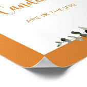 Poster Citrouille floral devinez combien de bonbons poste (Coin)