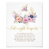 Poster citrouille Floral Late Night Diaper (Devant)