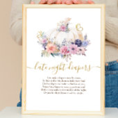 Poster citrouille Floral Late Night Diaper
