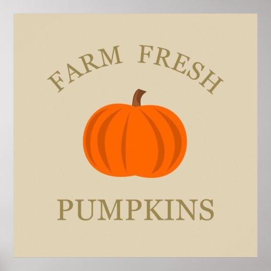 Poster citrouille frais ferme (Devant)