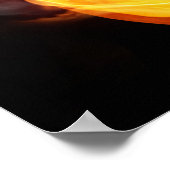 Poster Citrouille Halloween avec flammes (Coin)