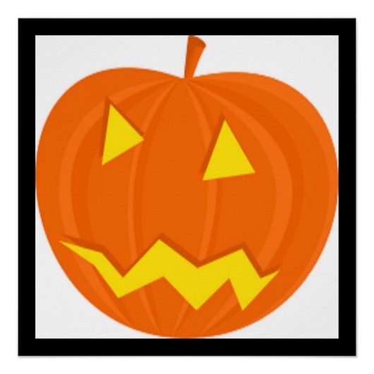 Poster citrouille "HAPPY HALLOWEEN" (Devant)