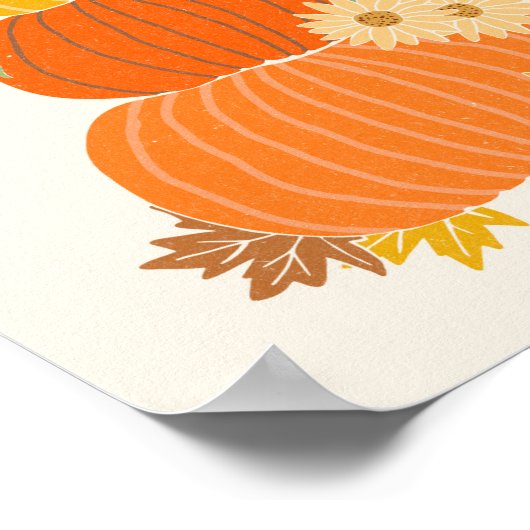 Poster Citrouille Hello (Coin)