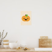 Poster Citrouille Kawaii Jack-o'-lantern Imprimer (Cuisine)