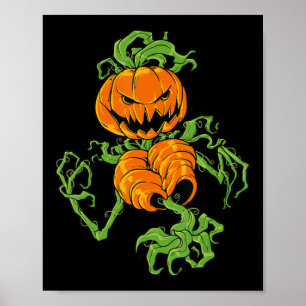 Poster Citrouille Lazy Halloween Costume d'effroi Éffraya