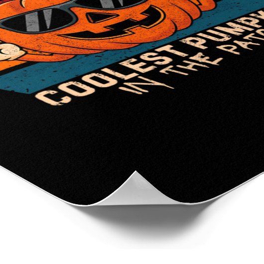 Poster Citrouille Le Plus Cool Dans Le Patch Enfants Garç (Coin)