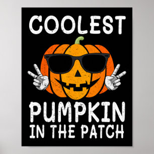 Poster Citrouille Le Plus Cool Dans Le Patch Fun Boys Fil