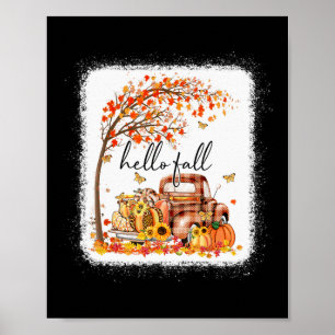 Poster Citrouille Leopard Bonjour Automne Bonne Automne Y