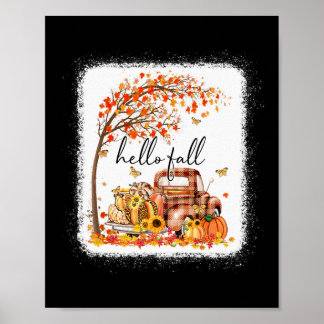 Poster Citrouille Leopard Bonjour Automne Bonne Automne Y