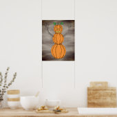 Poster Citrouille Man Halloween Art (Cuisine)