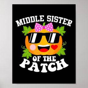 Poster Citrouille Middle Soeur Du Patch Fun Halloween
