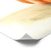 Poster Citrouille orange clair (Coin)