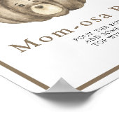Poster Citrouille ours baby shower Momosa bar (Coin)