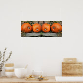 Poster Citrouille Pair Fall Mirror Abstrait (Cuisine)