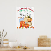 Poster Citrouille Patch Farmhouse Organic Harvest Couleur (Cuisine)