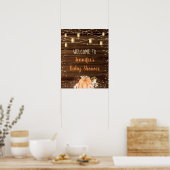 Poster Citrouille Patch Rustique String Lights Baby Welco (Cuisine)