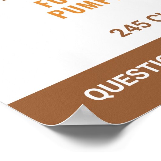 Poster Citrouille Patch Watercolor Citrouilles Automne (Coin)