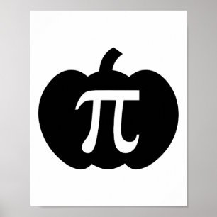 Poster Citrouille Pi Pie Math Enseignant Halloween Drôle 