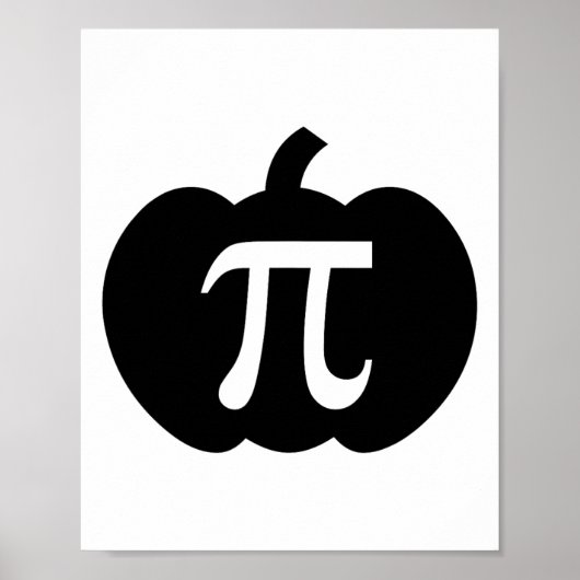 Poster Citrouille Pi Pie Math Enseignant Halloween Drôle  (Devant)