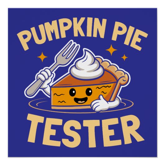 Poster Citrouille Pie Tester Thanksgiving (Devant)