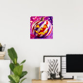 Poster Citrouille rayée de bonbon I. (Bureau à domicile)