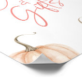Poster Citrouille rose blanc Automne Cartes & Cadeaux Sig (Coin)