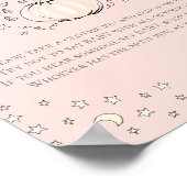 Poster Citrouille rose mignon Ne pas dire Baby shower béb (Coin)