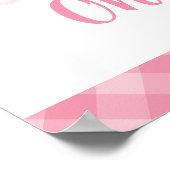 Poster Citrouille rose Preppy Anniversaire Numéro de tabl (Coin)