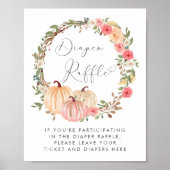 Poster Citrouille rose Refroidissement Bébé Fille Douche (Devant)