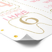 Poster Citrouille rose signe jalon d'anniversaire (Coin)