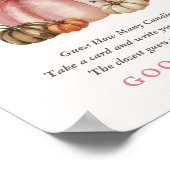 Poster Citrouille rose sucré Baby Girl Douche Devine Comb (Coin)