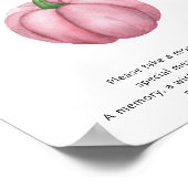 Poster Citrouille rose Temps Capsule 1er anniversaire (Coin)