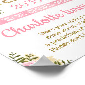 Poster Citrouille rose Temps Capsule Floral Premier Anniv (Coin)