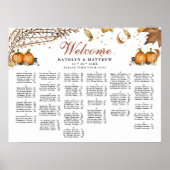 Poster Citrouille rustique Siège alphabétique Mariage d'a (Devant)