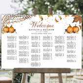Poster Citrouille rustique Siège alphabétique Mariage d'a
