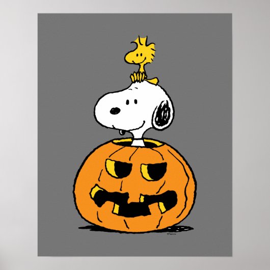 Poster Citrouille Snoopy & Woodstock (Devant)