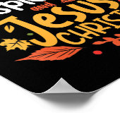 Poster Citrouille Spice Et Jésus Christ Thanksgiving T-Sh (Coin)