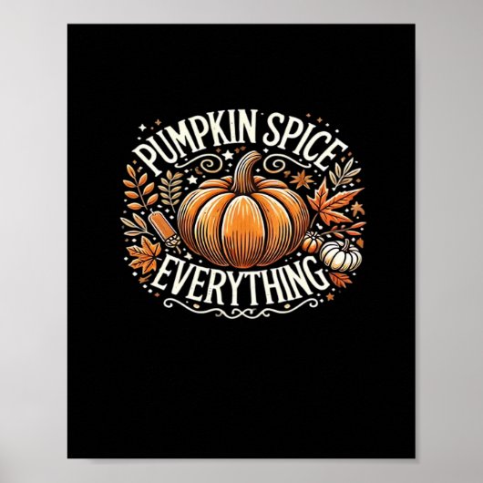 Poster Citrouille Spice Tout Slogan Citation (Devant)