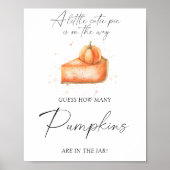 Poster Citrouille tarte - devine combien de citrouilles (Devant)