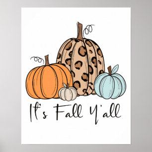 Poster Citrouille tendance d'automne Citation “C'est l'
