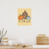 Poster Citrouille tendance d'automne | Citation “C'est l' (Cuisine)
