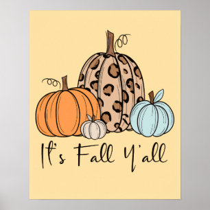 Poster Citrouille tendance d'automne Citation “C'est l'