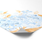 Poster Citrouille Toile Crest Elegant Baby shower garçon (Coin)