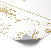 Poster Citrouille Toile Floral Neutral Baby shower Bienve (Coin)